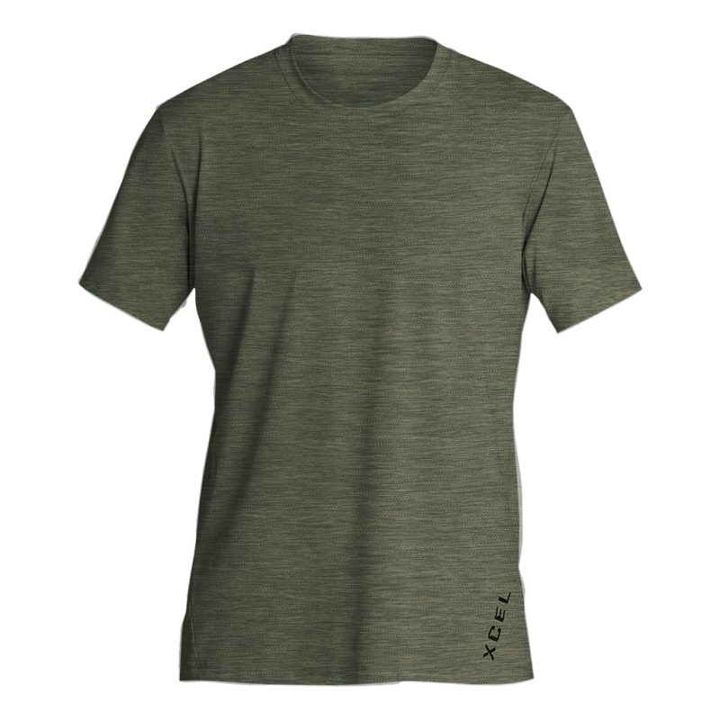 Men's Heathered Ventx Solid Short Sleeve UV