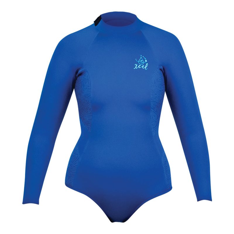 Women's Ocean Ramsey Water Inspired Axis Long Sleeve Bikini Cut Back Zip Spring Wetsuit 2mm